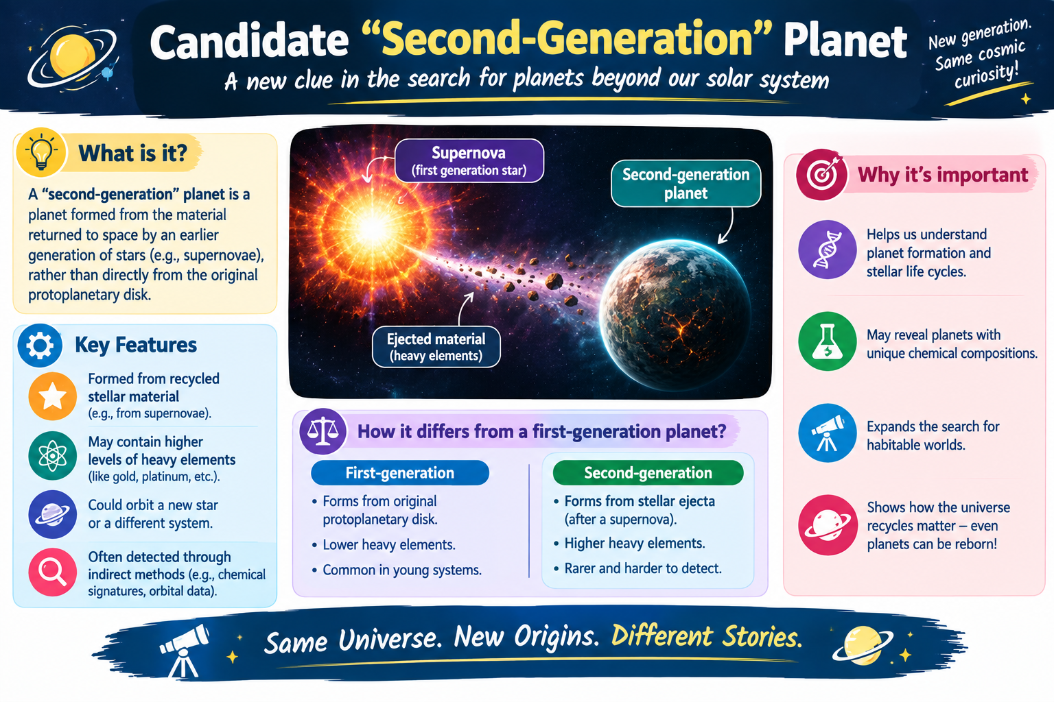 Candidate "Second-Generation" Planet