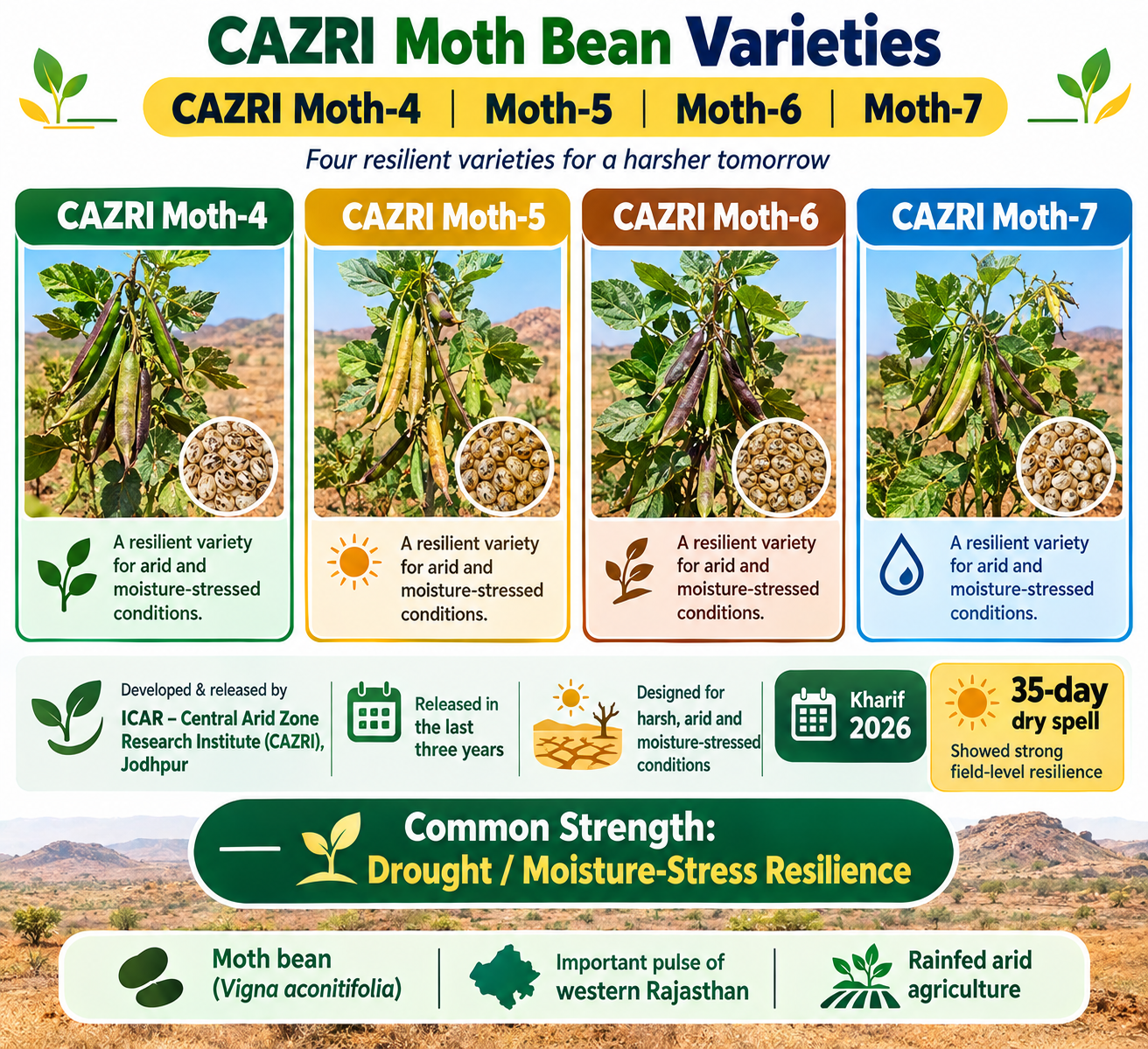 CAZRI Moth Bean Varieties
