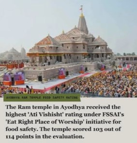 FSSAI’s ‘Eat Right Place of Worship’ Certification