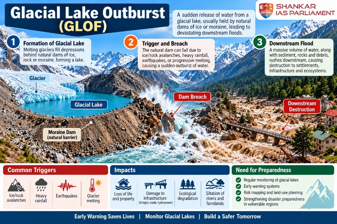Glacial LAke outburst.upsc