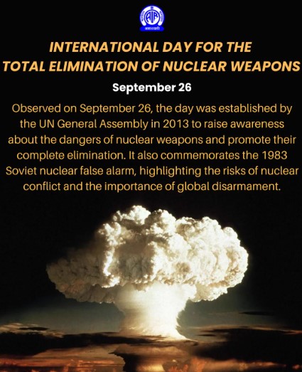 International Day for the Total Elimination of Nuclear Weapons