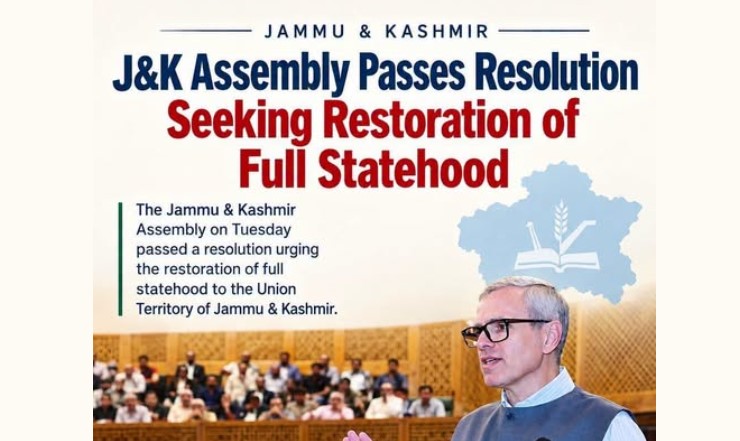 J&K Assembly Passes Statehood Resolution