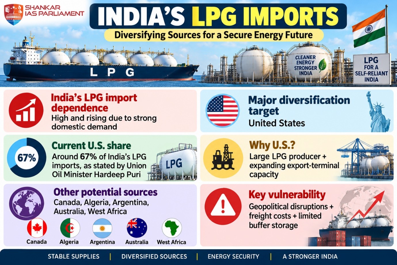 india dependence on US LPG