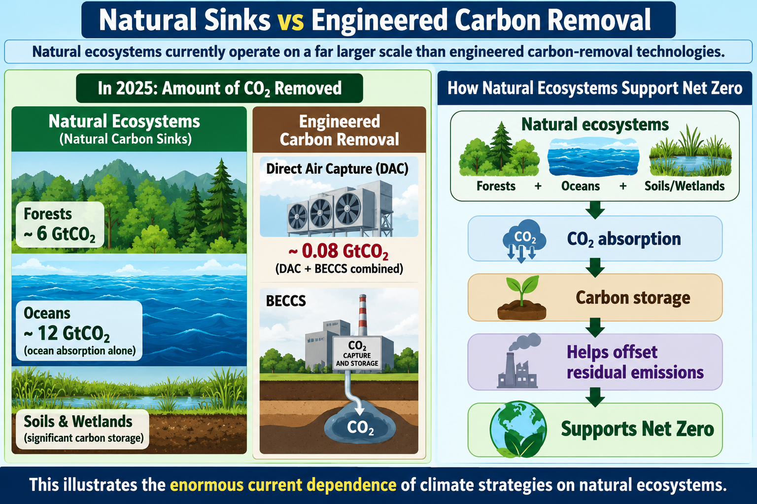 Natural vs Engineering Carbon removal