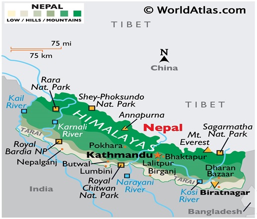 Nepal map