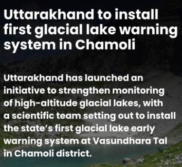 Real-time glacial lake early-warning system in Uttarakhand