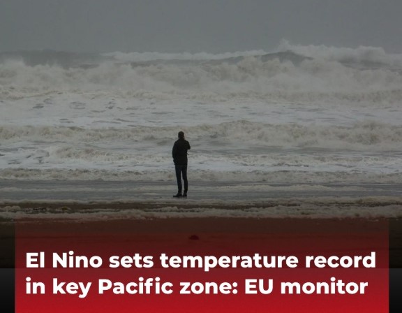 Sea surface temperatures in the El Niño
