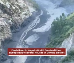 Sudden flash flood in Nepal’s Budhi Gandaki River