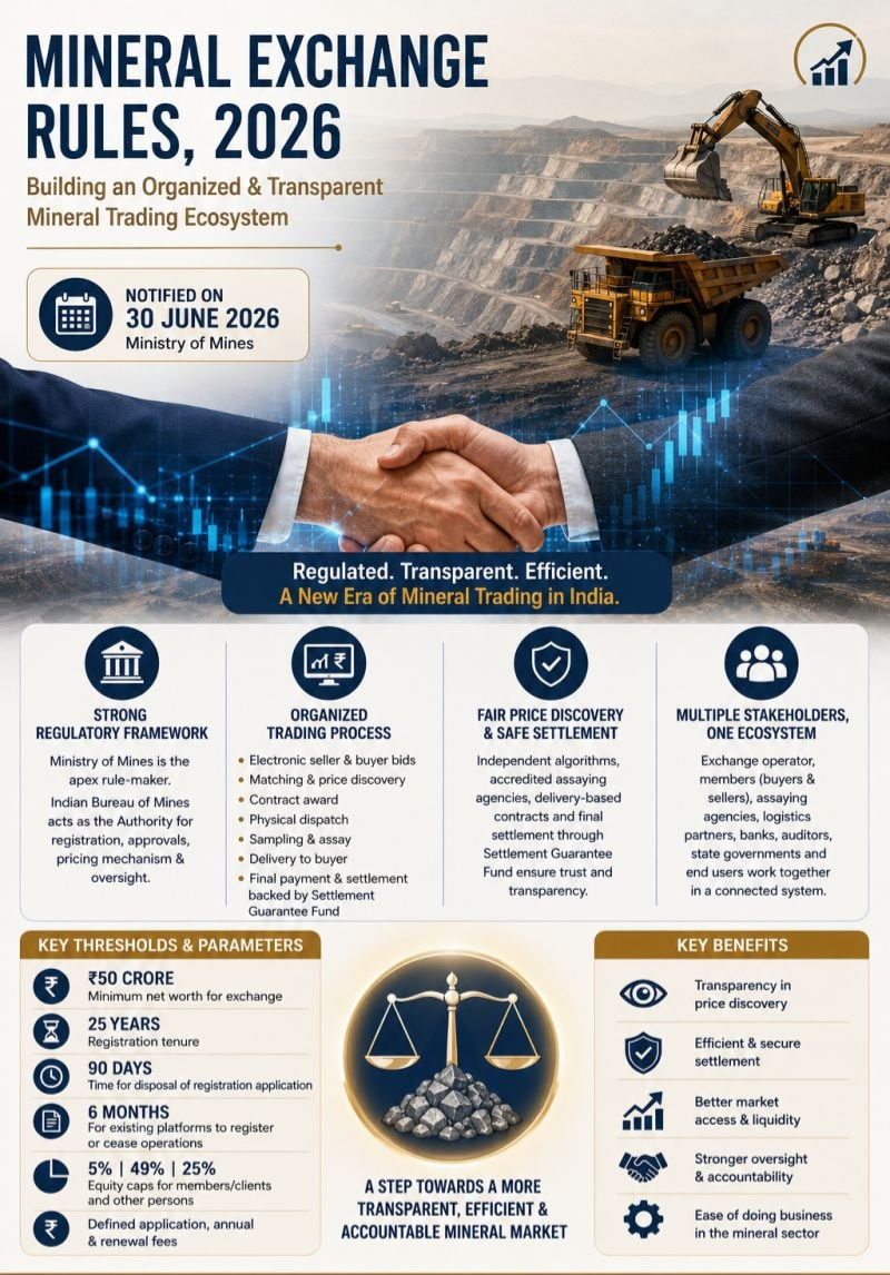 Trading of Major Minerals on Exchange – 2026